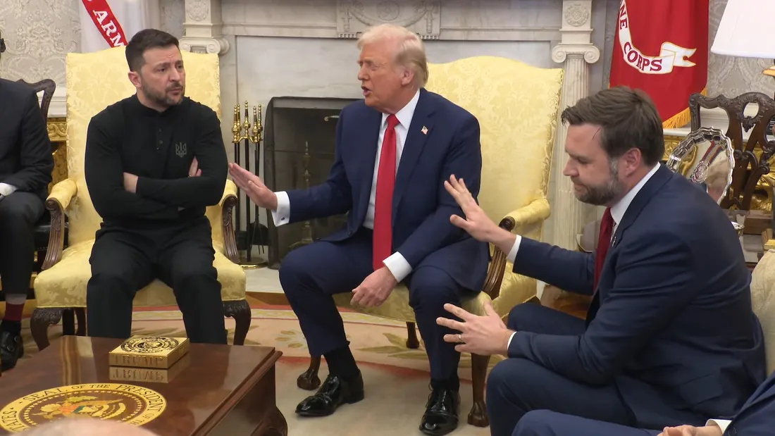 Trump, Vance e Zelensky discutem no Salão Oval